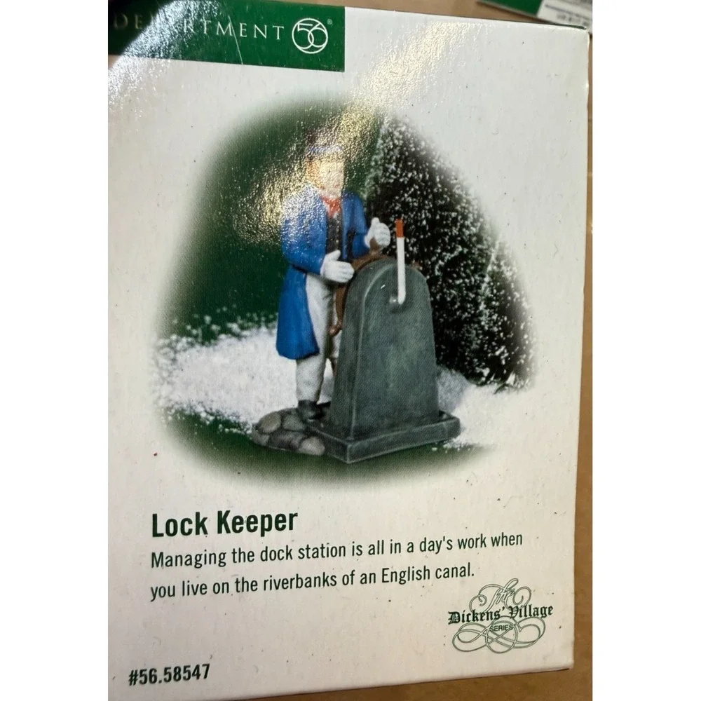 Department 56 Dickens Village Lock Keeper Canal Dock Accessory #56.58547